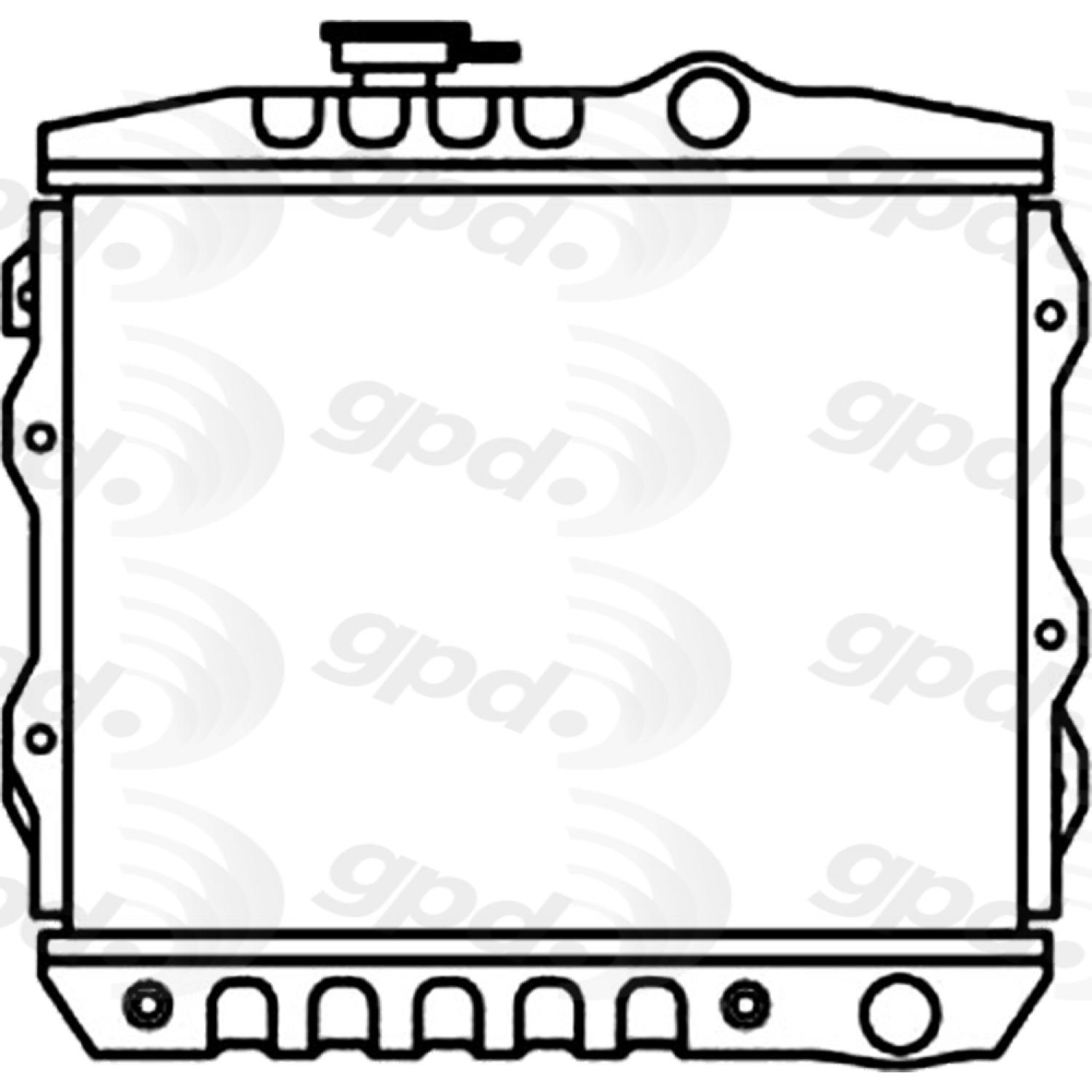 Global Parts Distributors 1243 - Radiator Global Parts Distributors 1243 Radiator product image 1 of 1