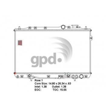 Global Parts Distributors 1399 - Radiator Global Parts Distributors 1399 Radiator product image 1 of 1