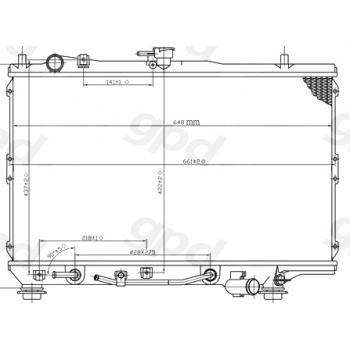 Global Parts Distributors 1627 Radiator product image 1 of 1