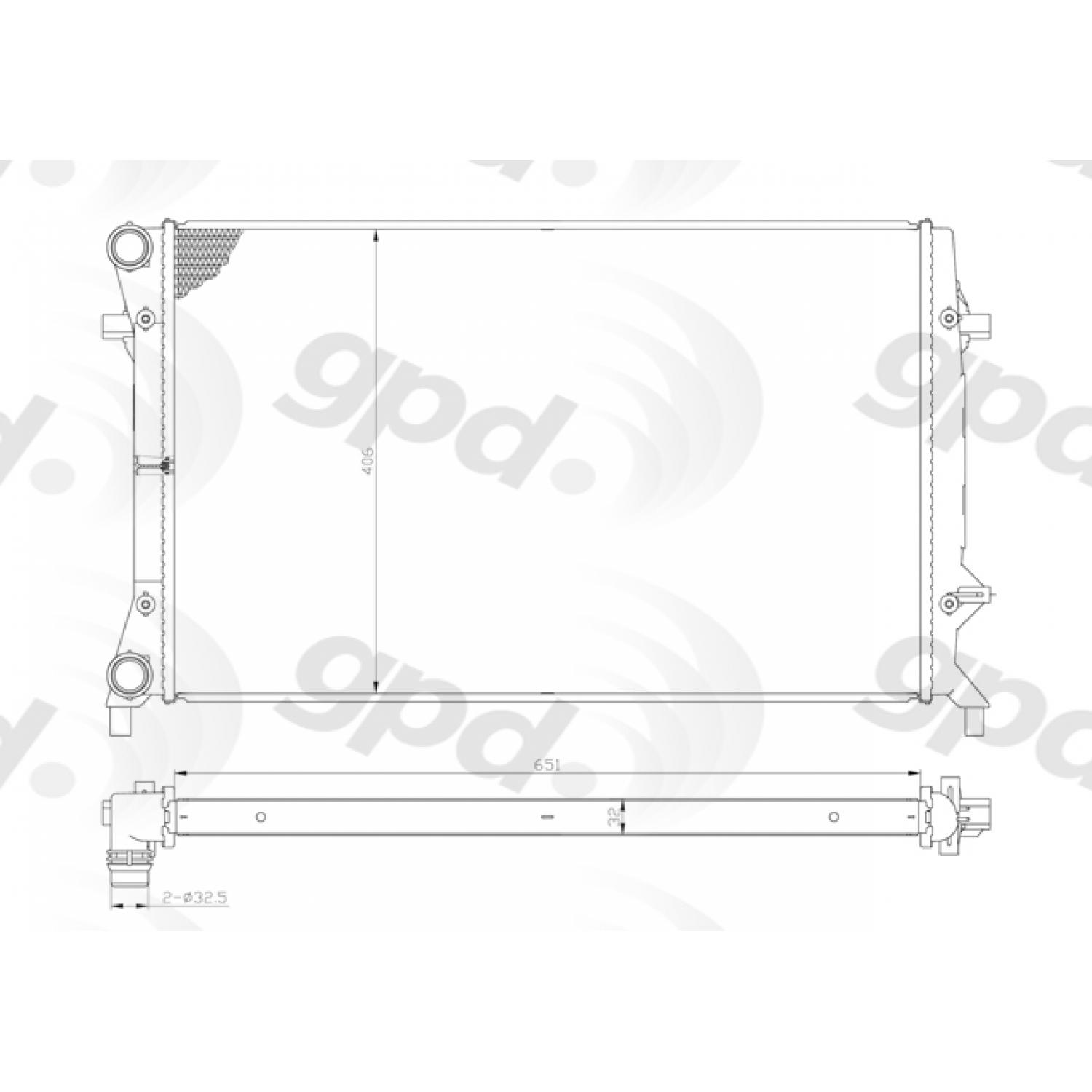Global Parts Distributors 2996 Radiator product image 1 of 1