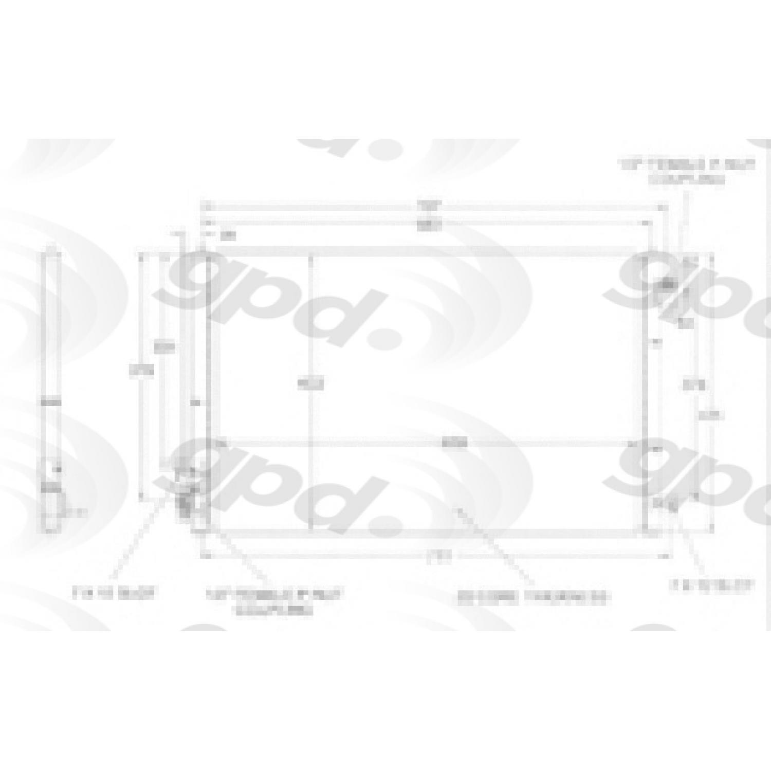 Global Parts Distributors 3020C - A/C Condenser Global Parts Distributors 3020C A/C Condenser product image 1 of 1
