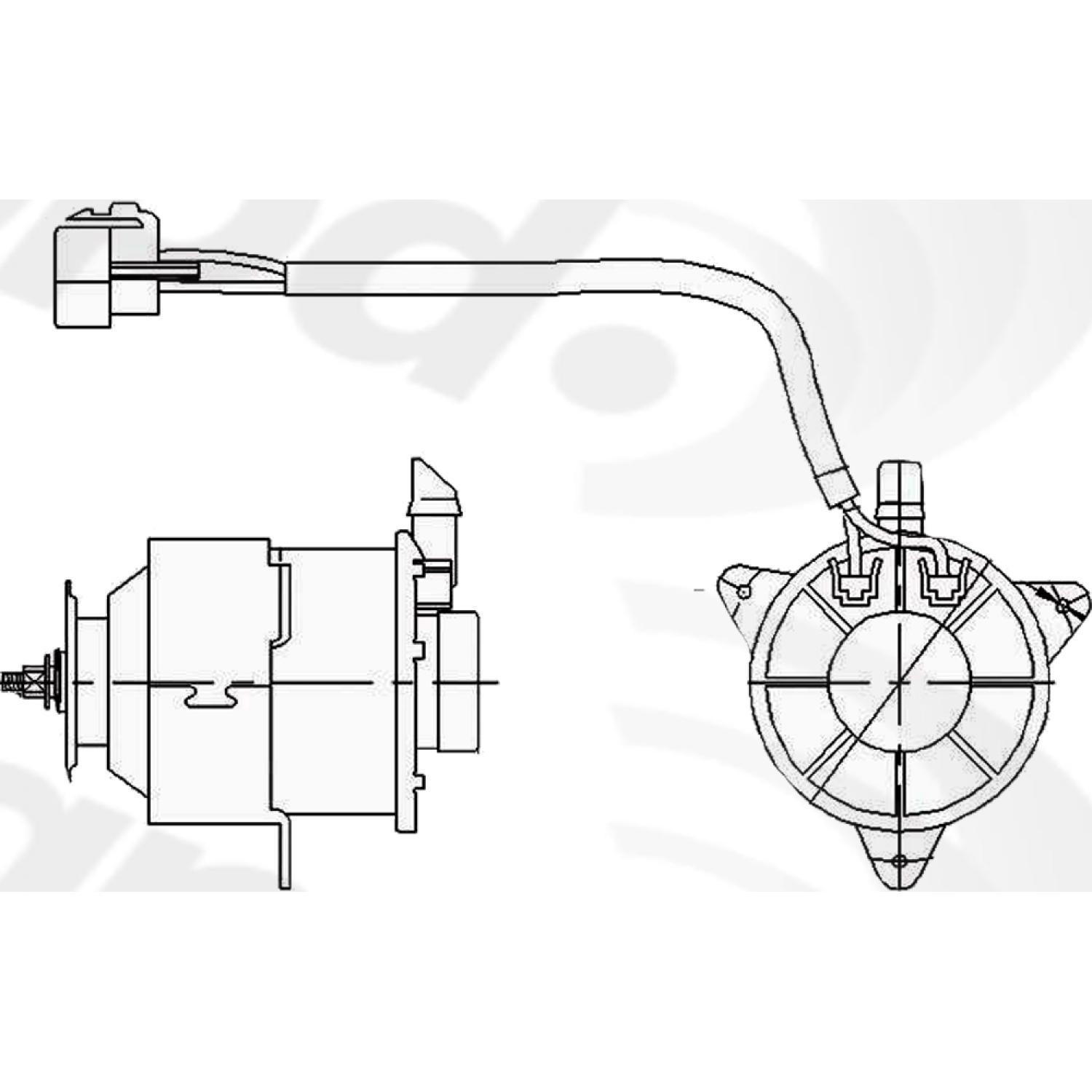 Global Parts Distributors 630180 - Engine Cooling Fan Motor Global Parts Distributors 630180 Engine Cooling Fan Motor product image 1 of 1
