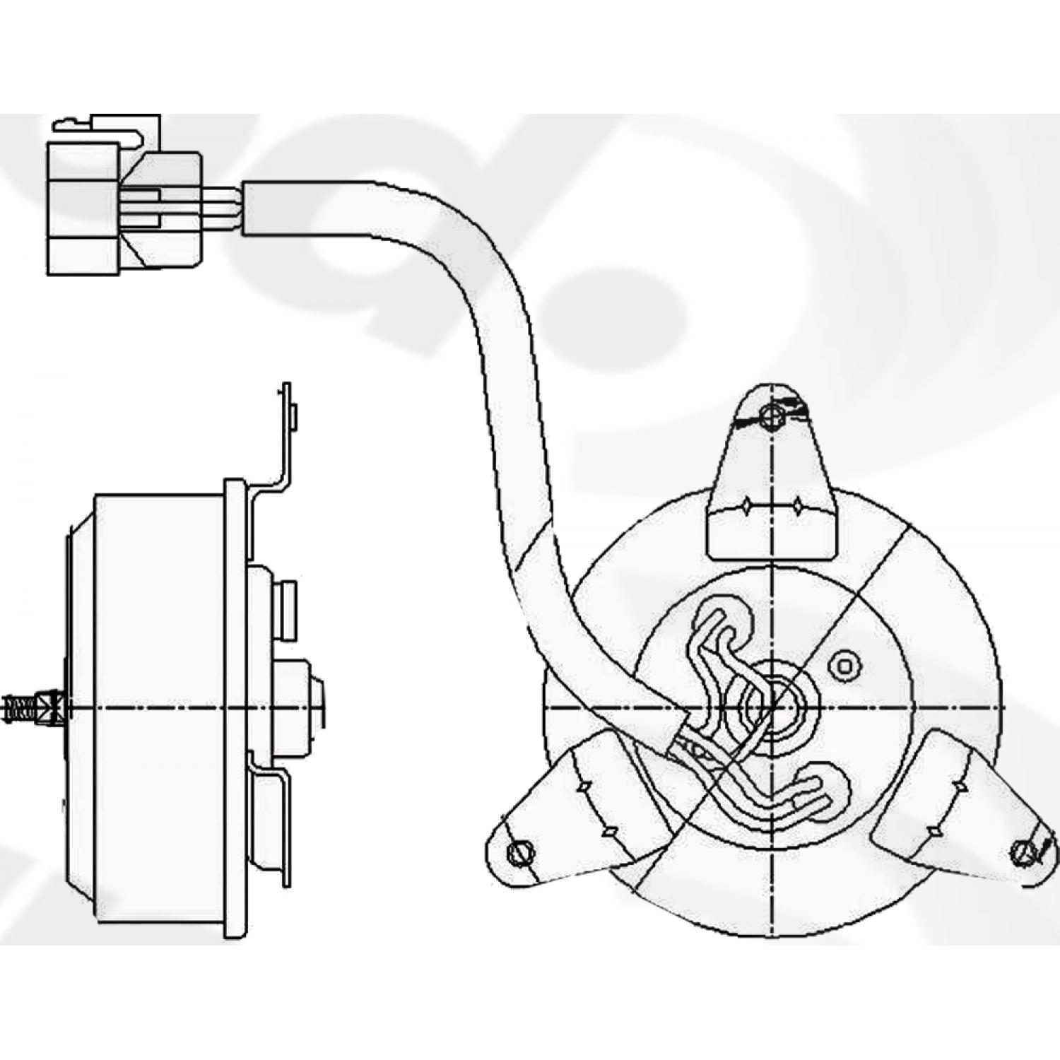 Global Parts Distributors 630190 Engine Cooling Fan Motor product image 1 of 1