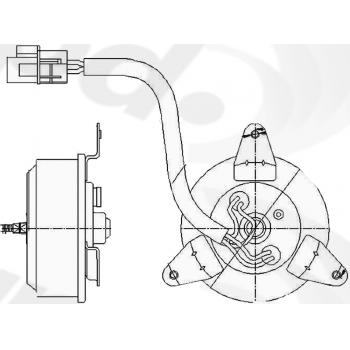 Global Parts Distributors 630210 Engine Cooling Fan Motor product image 1 of 1