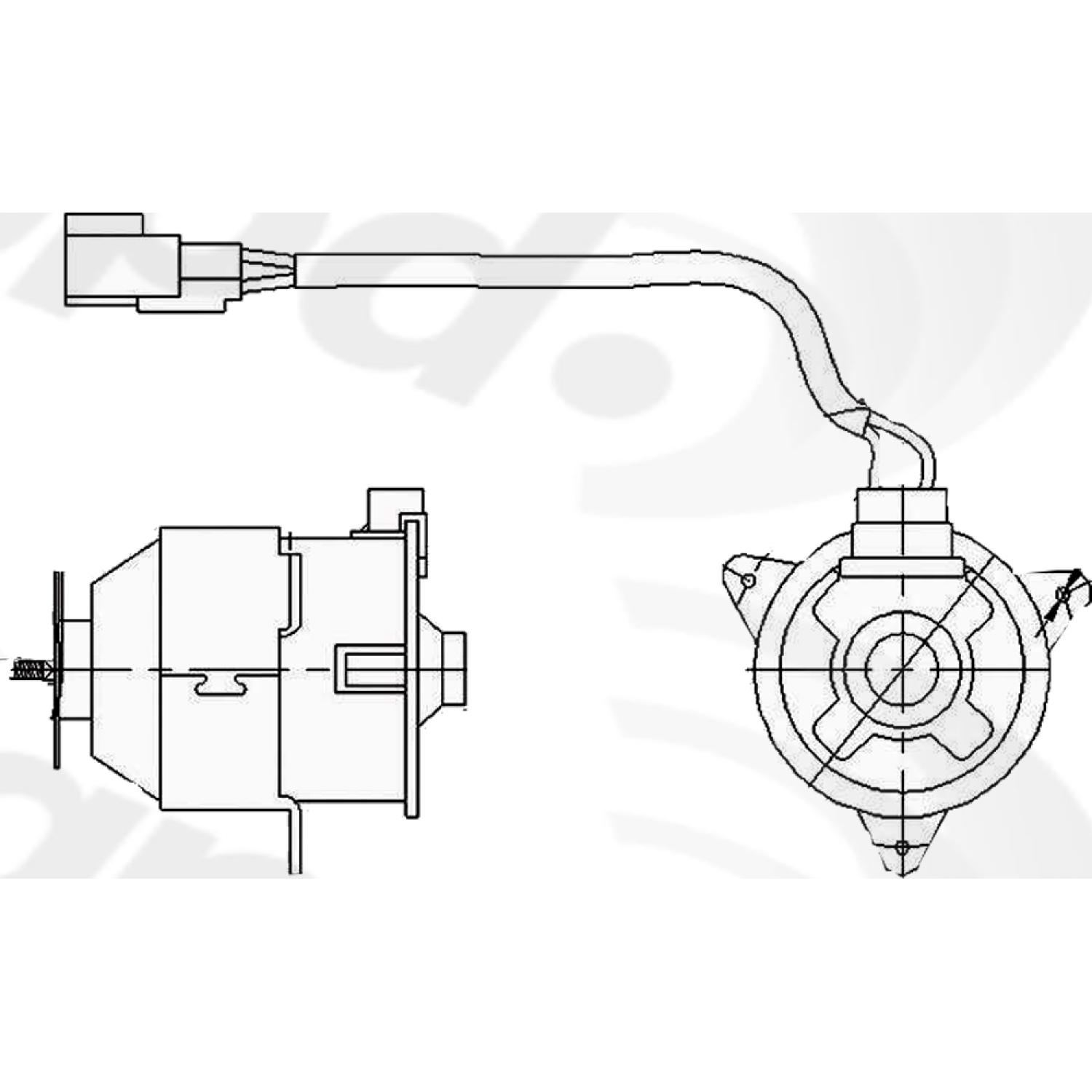 Global Parts Distributors 630270 - Engine Cooling Fan Motor Global Parts Distributors 630270 Engine Cooling Fan Motor product image 1 of 1