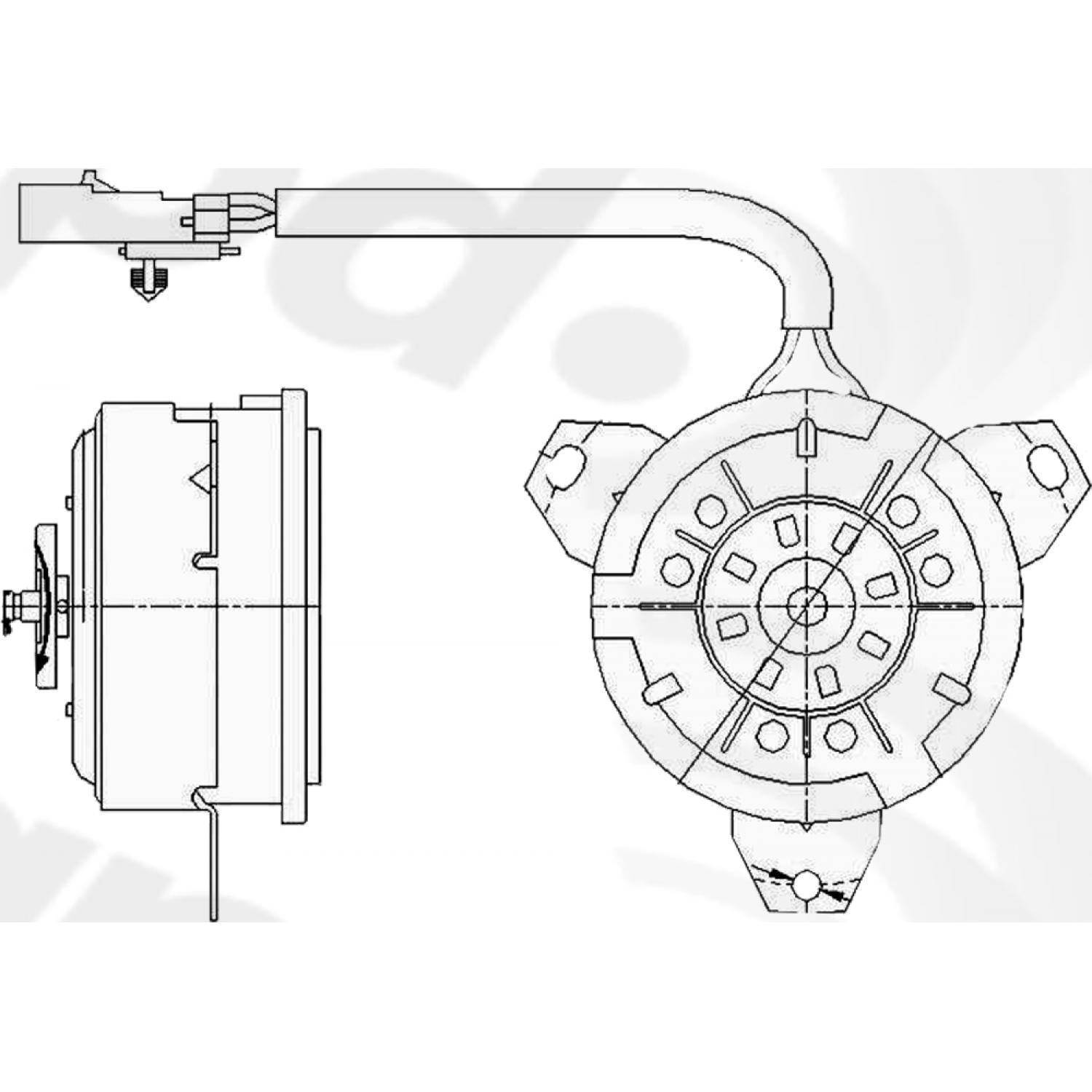 Global Parts Distributors 630330 - Engine Cooling Fan Motor Global Parts Distributors 630330 Engine Cooling Fan Motor product image 1 of 1