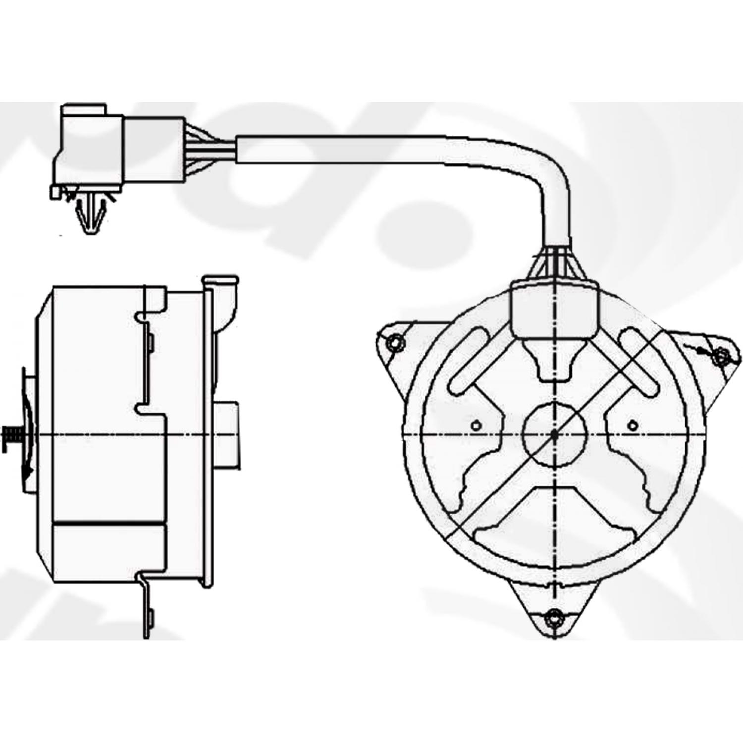 Global Parts Distributors 630370 - Engine Cooling Fan Motor Global Parts Distributors 630370 Engine Cooling Fan Motor product image 1 of 1