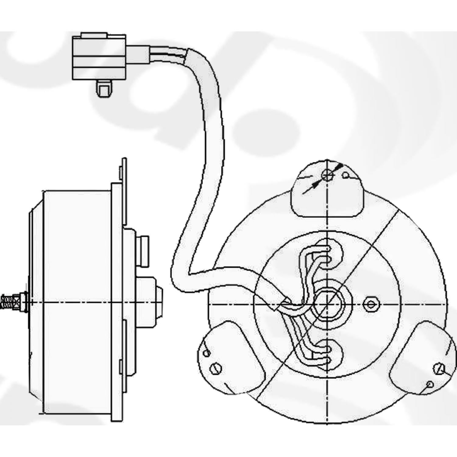 Global Parts Distributors 630410 - Engine Cooling Fan Motor Global Parts Distributors 630410 Engine Cooling Fan Motor product image 1 of 1
