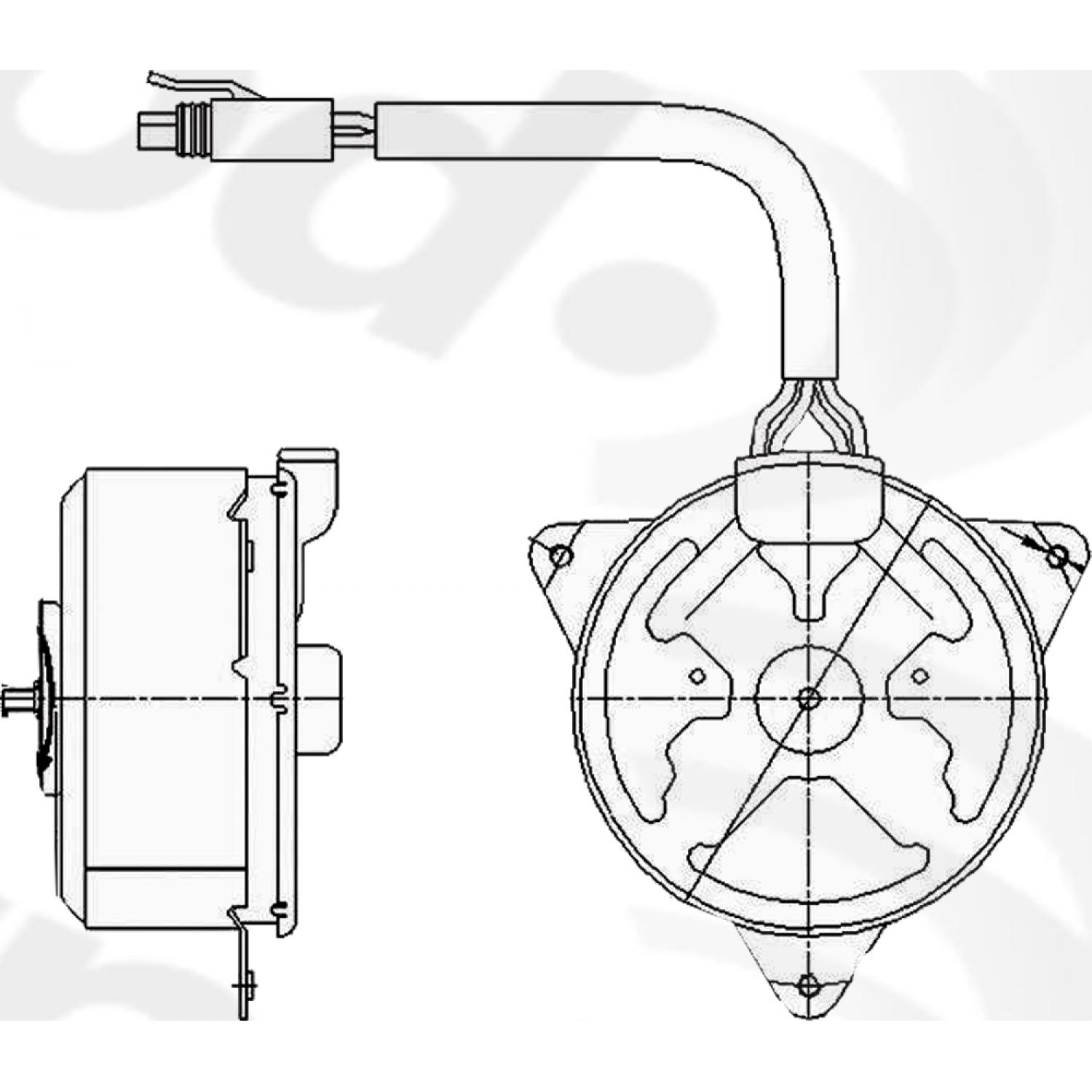 Global Parts Distributors 630440 - Engine Cooling Fan Motor Global Parts Distributors 630440 Engine Cooling Fan Motor product image 1 of 1