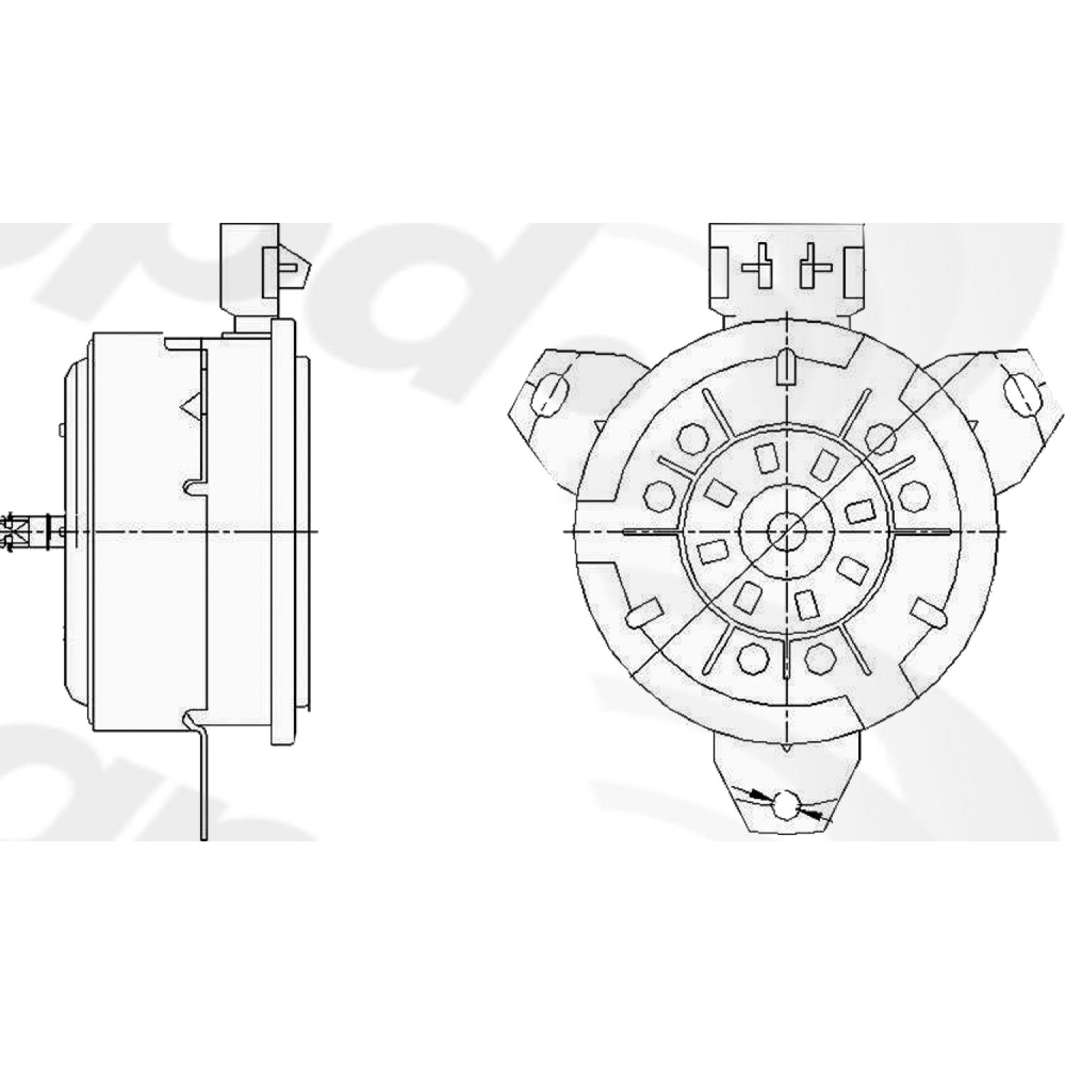 Global Parts Distributors 630460 - Engine Cooling Fan Motor Global Parts Distributors 630460 Engine Cooling Fan Motor product image 1 of 1