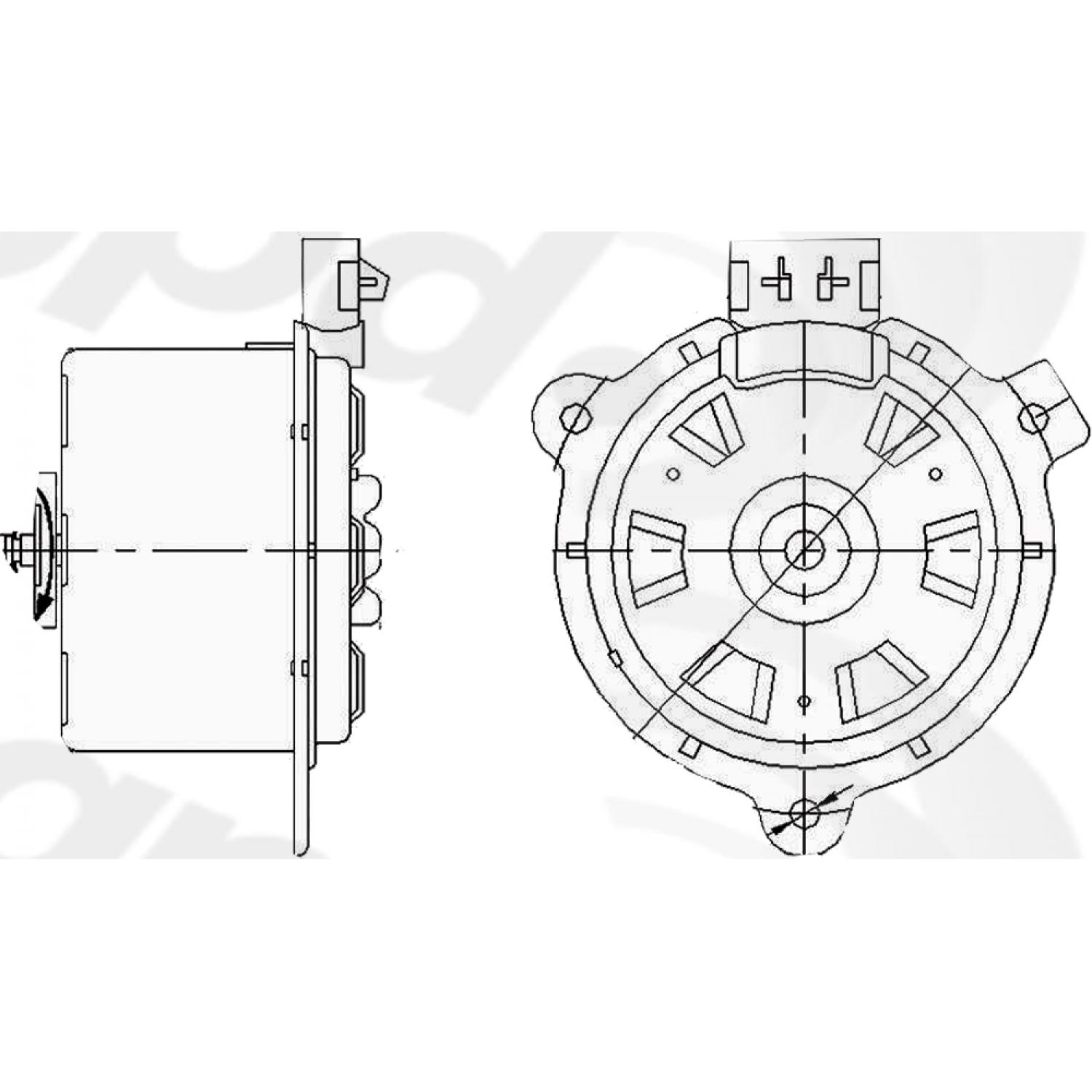 Global Parts Distributors 630550 - Engine Cooling Fan Motor Global Parts Distributors 630550 Engine Cooling Fan Motor product image 1 of 1