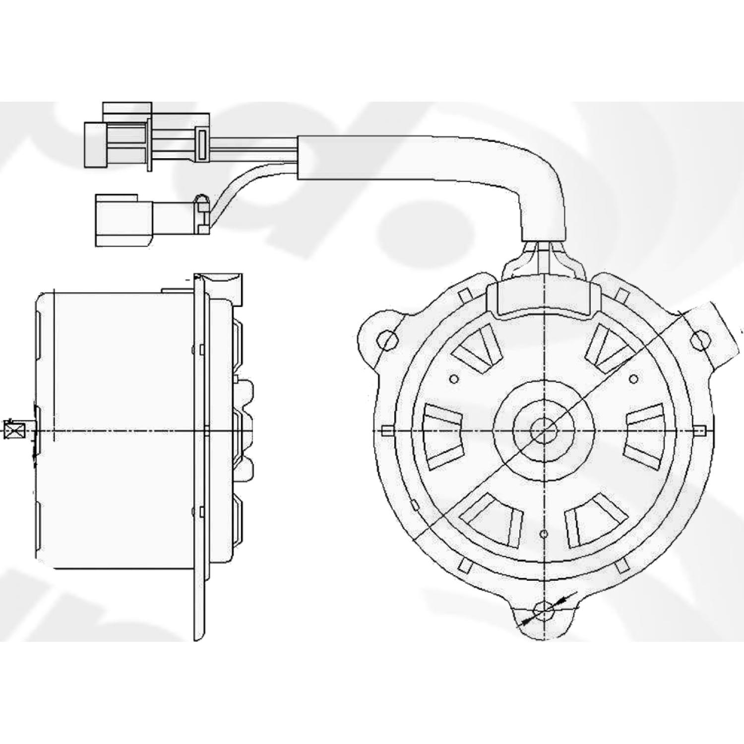 Global Parts Distributors 630580 - Engine Cooling Fan Motor Global Parts Distributors 630580 Engine Cooling Fan Motor product image 1 of 1