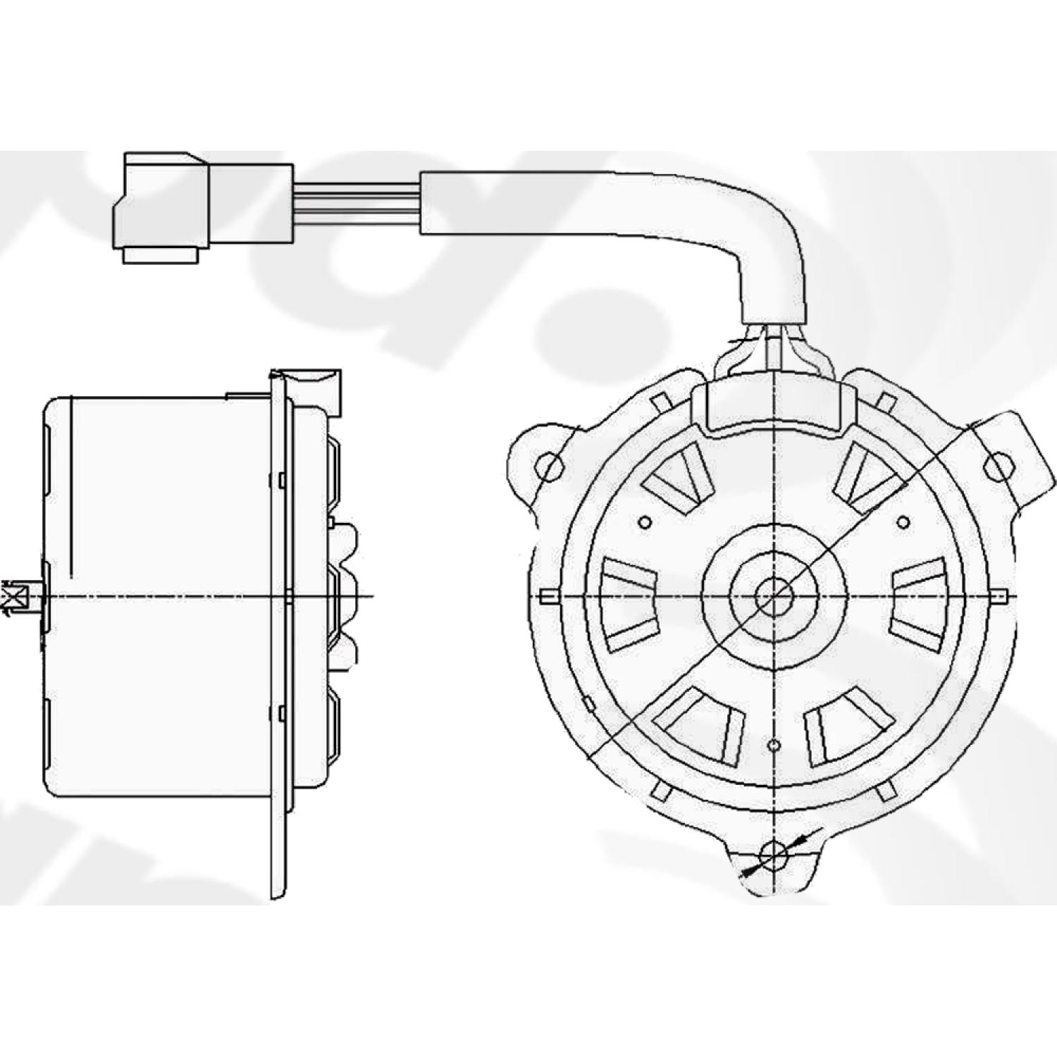 Global Parts Distributors 630590 - Engine Cooling Fan Motor Global Parts Distributors 630590 Engine Cooling Fan Motor product image 1 of 1