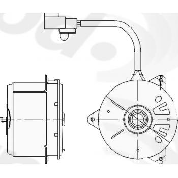 Global Parts Distributors 630670 - Engine Cooling Fan Motor Global Parts Distributors 630670 Engine Cooling Fan Motor product image 1 of 1