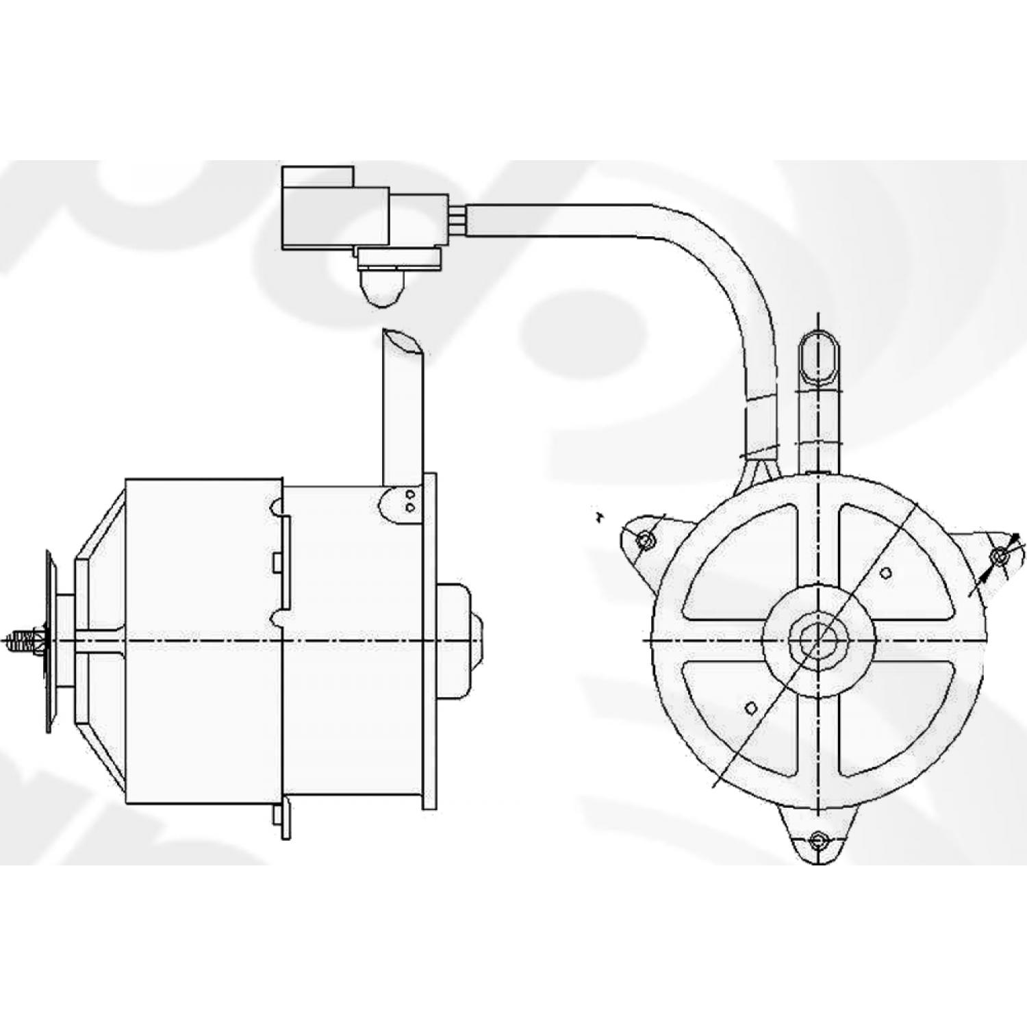 Global Parts Distributors 630710 - Engine Cooling Fan Motor Global Parts Distributors 630710 Engine Cooling Fan Motor product image 1 of 1