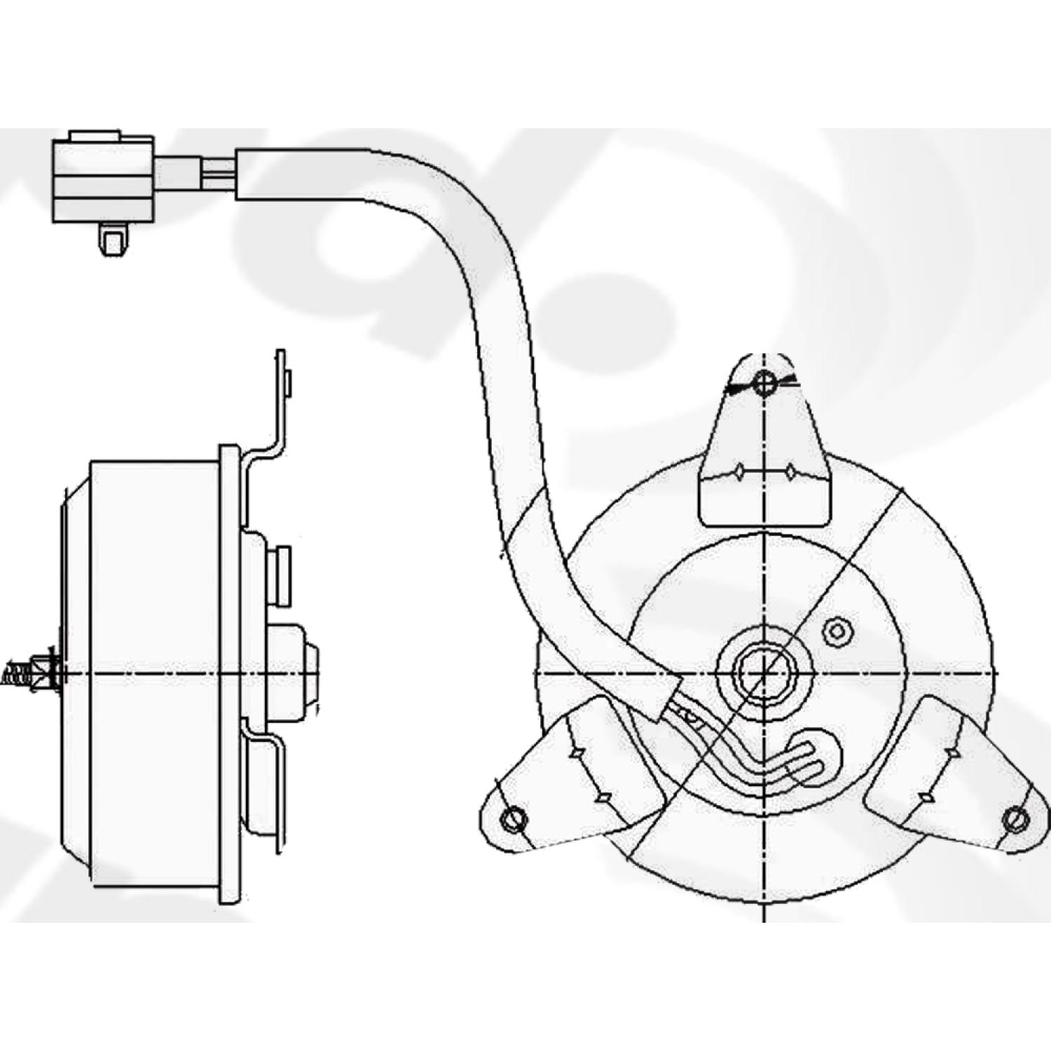 Global Parts Distributors 630740 - Engine Cooling Fan Motor Global Parts Distributors 630740 Engine Cooling Fan Motor product image 1 of 1