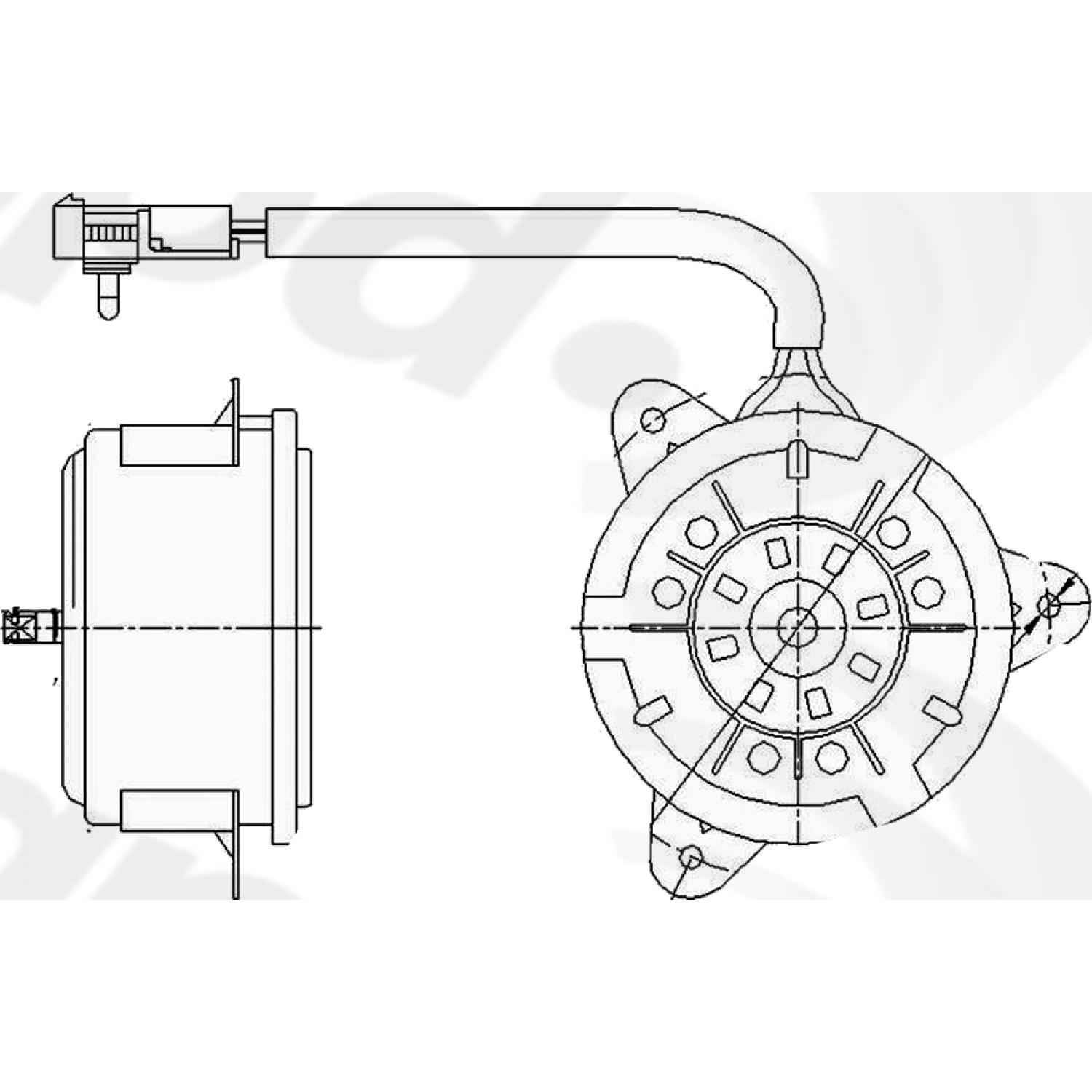 Global Parts Distributors 630970 - Engine Cooling Fan Motor Global Parts Distributors 630970 Engine Cooling Fan Motor product image 1 of 1