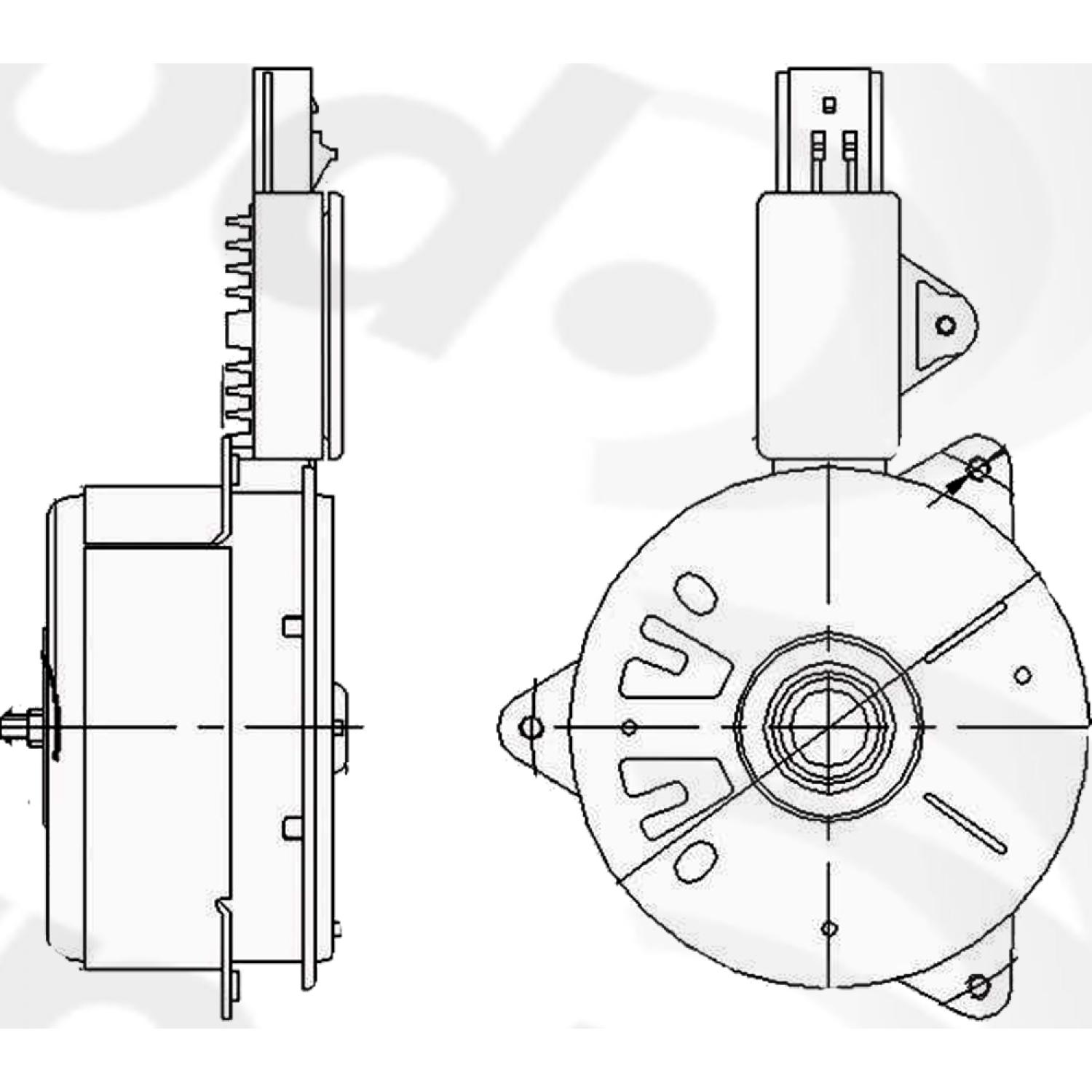 Global Parts Distributors 630980 Engine Cooling Fan Motor product image 1 of 1