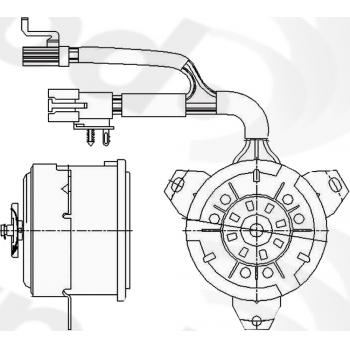 Global Parts Distributors 631050 Engine Cooling Fan Motor product image 1 of 1