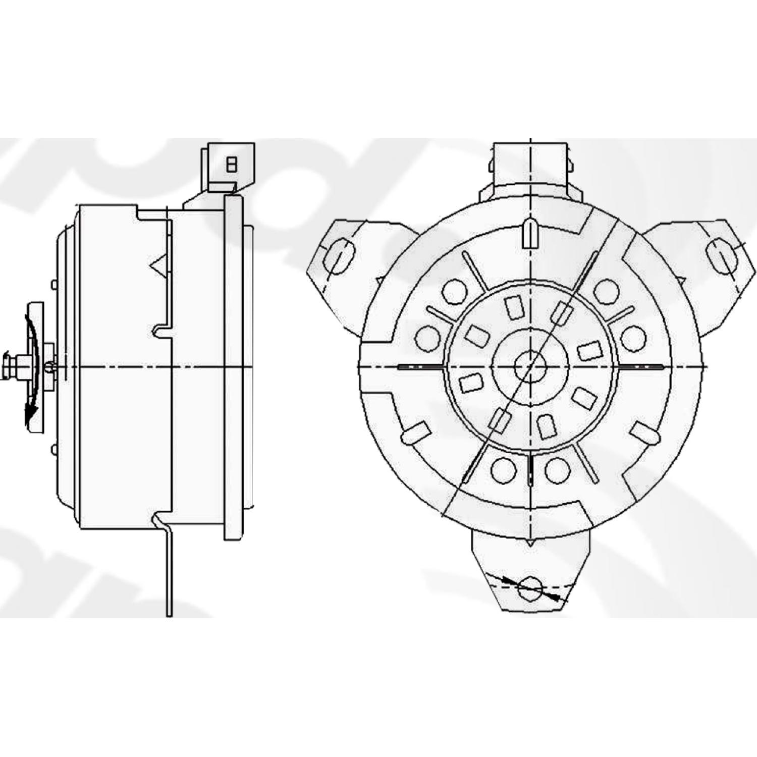 Global Parts Distributors 631090 - Engine Cooling Fan Motor Global Parts Distributors 631090 Engine Cooling Fan Motor product image 1 of 1