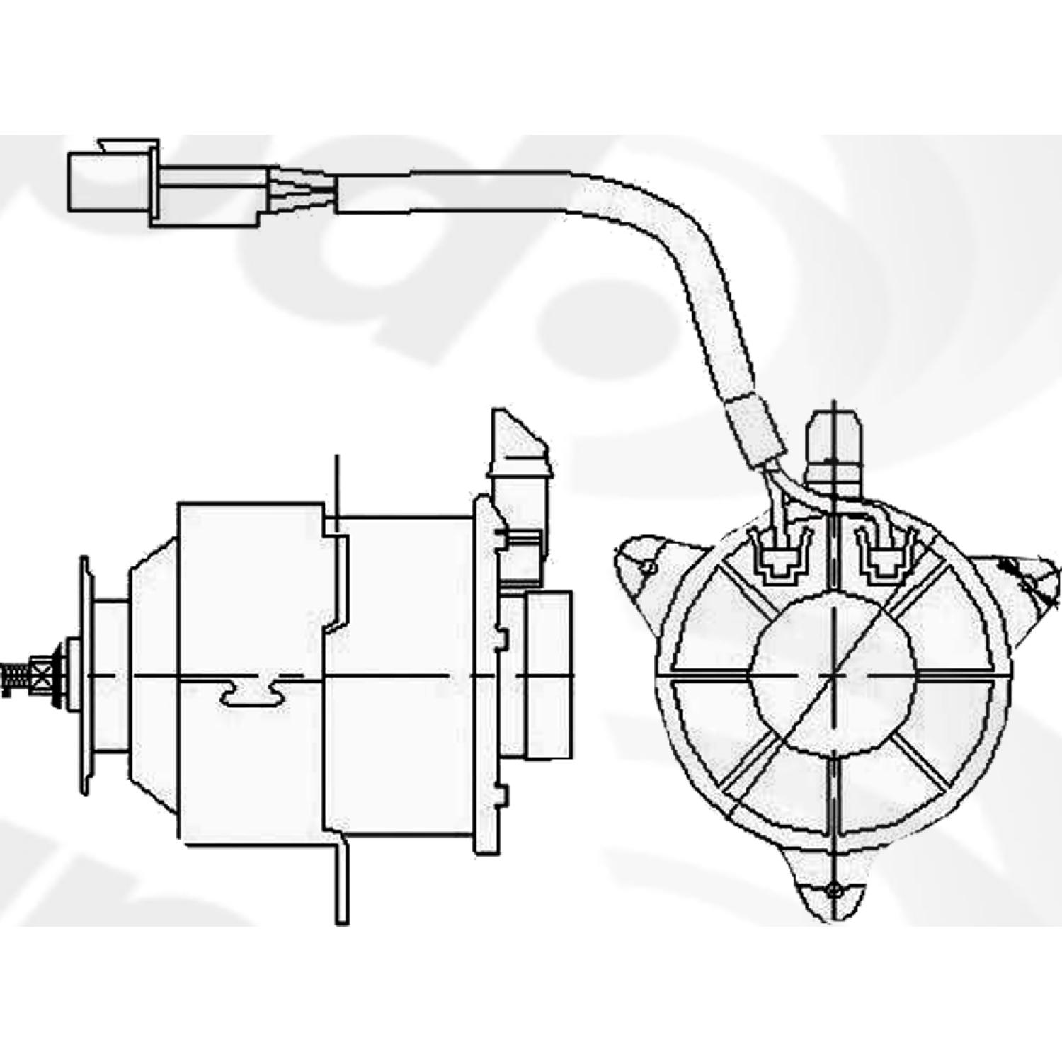 Global Parts Distributors 631180 - Engine Cooling Fan Motor Global Parts Distributors 631180 Engine Cooling Fan Motor product image 1 of 1