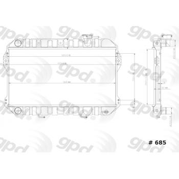 Global Parts Distributors 685 Radiator product image 1 of 1