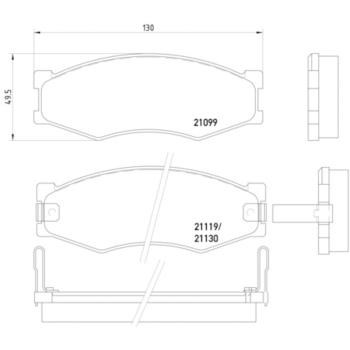 Hella Pagid 355005621 Disc Brake Pad product image 4 of 4