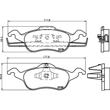 Hella Pagid 355008621 Disc Brake Pad product image 3 of 4