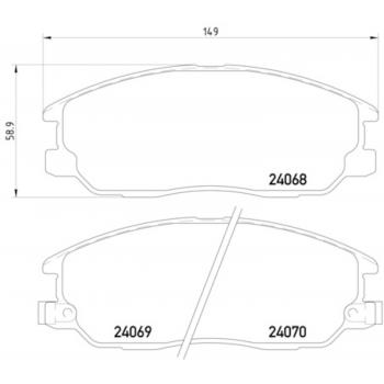 Hella Pagid 355010451 Disc Brake Pad product image 1 of 2