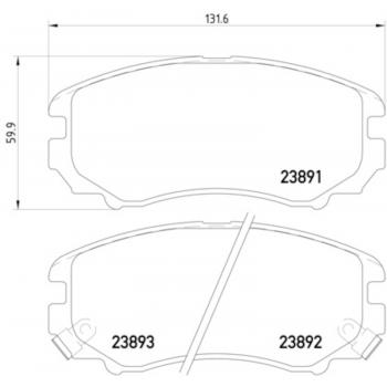 Hella Pagid 355010991 Disc Brake Pad product image 1 of 2
