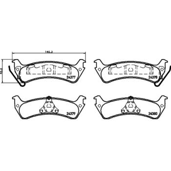 Hella Pagid 355012491 Disc Brake Pad product image 3 of 4