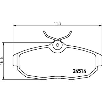 Hella Pagid 355013111 Disc Brake Pad product image 3 of 4
