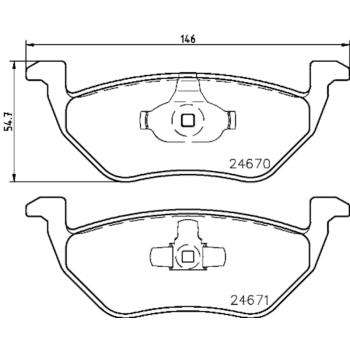 Hella Pagid 355014951 Disc Brake Pad product image 3 of 4