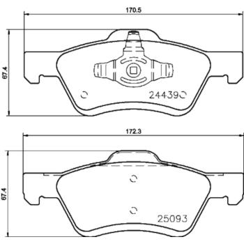 Hella Pagid 355014961 Disc Brake Pad product image 3 of 4