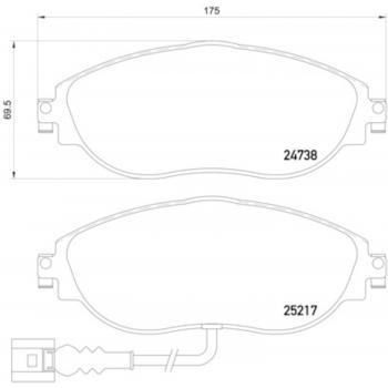 Hella Pagid 355015921 Disc Brake Pad product image 1 of 2