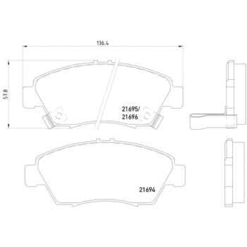 Hella Pagid 355016461 Disc Brake Pad product image 2 of 2