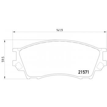 Hella Pagid 355017091 Disc Brake Pad product image 1 of 1