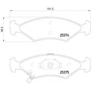 Hella Pagid 355019891 Disc Brake Pad product image 1 of 1