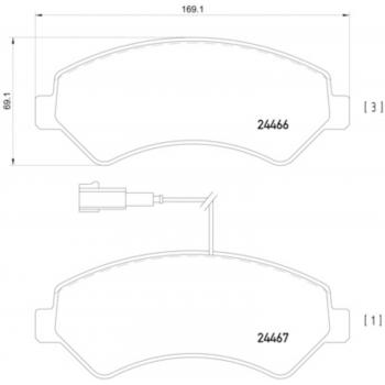 Hella Pagid 355019901 Disc Brake Pad product image 1 of 1