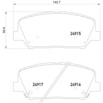 Hella Pagid 355020591 Disc Brake Pad product image 1 of 1