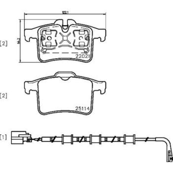Hella Pagid 355021561 Disc Brake Pad product image 2 of 2