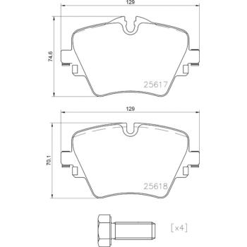Hella Pagid 355023131 Disc Brake Pad product image 4 of 4