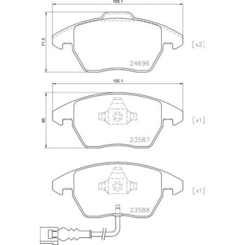 Hella Pagid 355023161 Disc Brake Pad product image 3 of 4