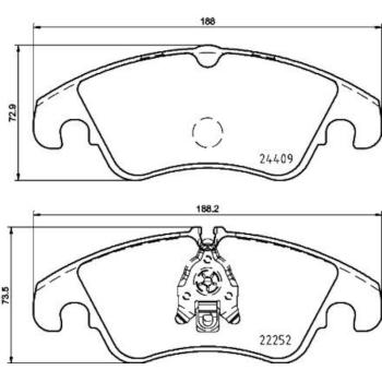 Hella Pagid 355023221 Disc Brake Pad product image 2 of 2