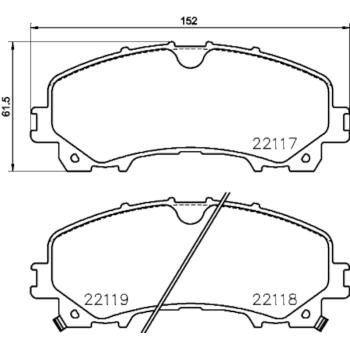 Hella Pagid 355024621 Disc Brake Pad product image 3 of 4