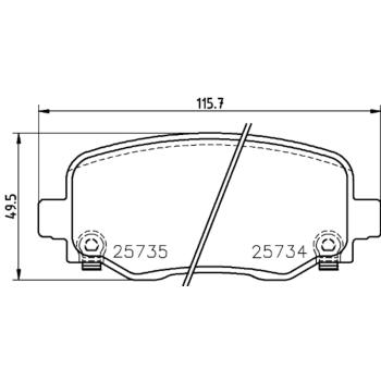 Hella Pagid 355024701 Disc Brake Pad product image 1 of 1