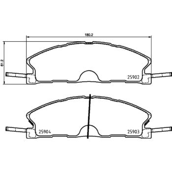 Hella Pagid 355025071 Disc Brake Pad product image 1 of 1