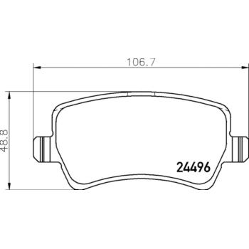 Hella Pagid 355025401 Disc Brake Pad product image 4 of 4