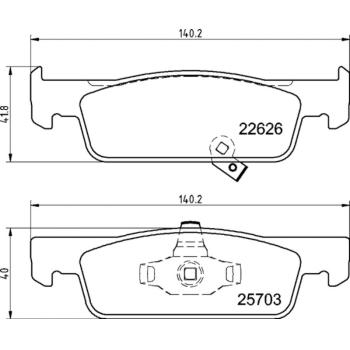 Hella Pagid 355025841 Disc Brake Pad product image 1 of 1
