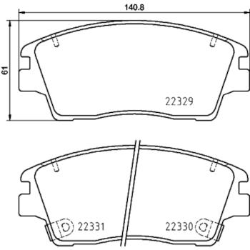 Hella Pagid 355031671 Disc Brake Pad product image 1 of 1